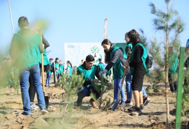 RİİB-in təşkilatçılığı ilə Dövlət Bayrağı Gününə həsr olunan ağacəkmə aksiyası keçirilib