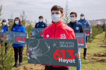 Xocalı soyqırımı qurbanlarının xatirəsini əbədiləşdirmək məqsədilə ağacəkmə aksiyaları keçirilib