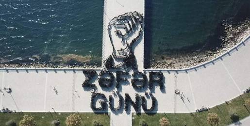 RİİB-in dəstəyi ilə Bakıda Zəfər Gününə həsr edilmiş fləşmob keçirilib